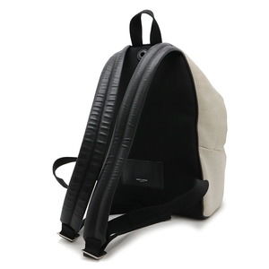 Saint Laurent Gauche Linen Rive Black Backpack